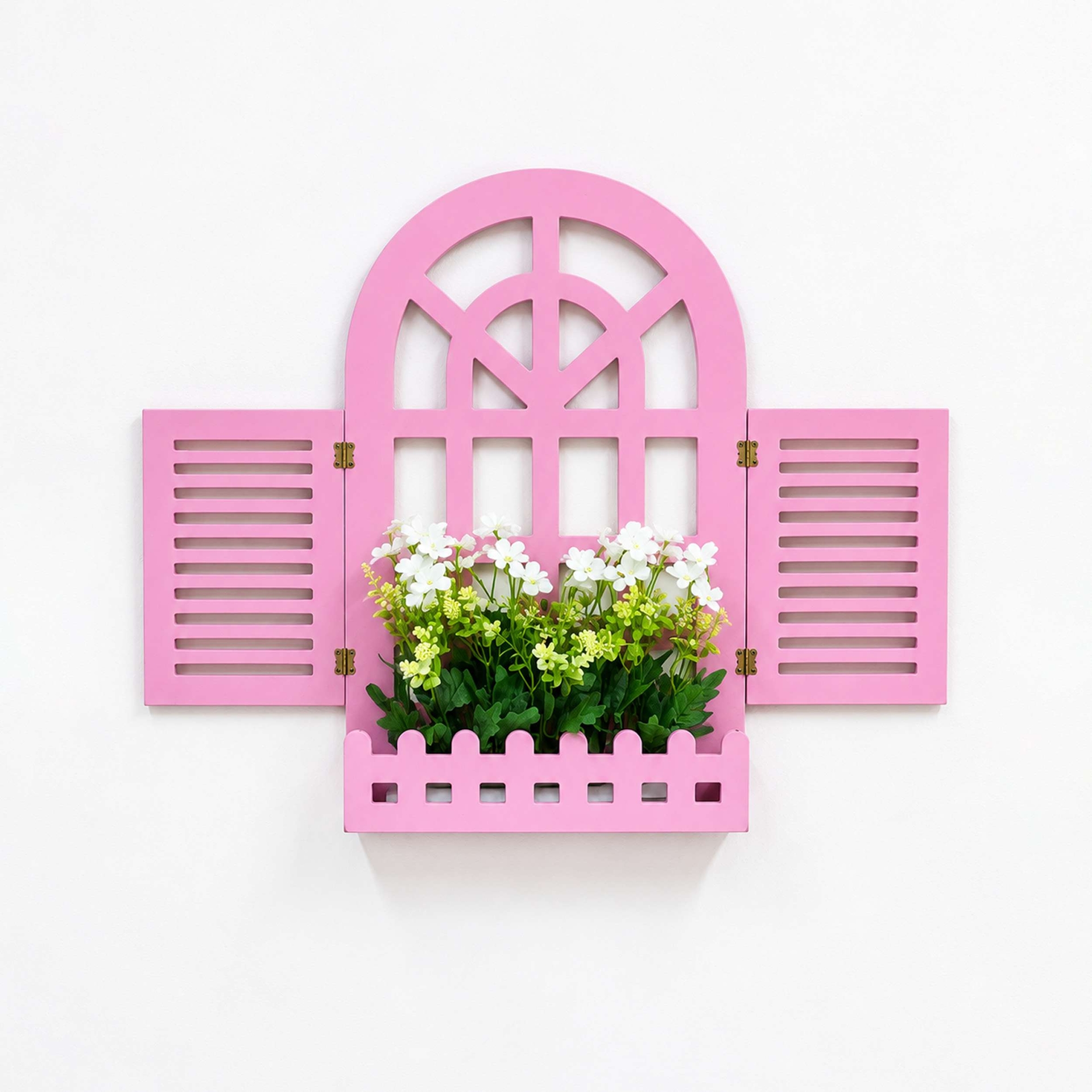 Pink Wooden Wall Decor Window