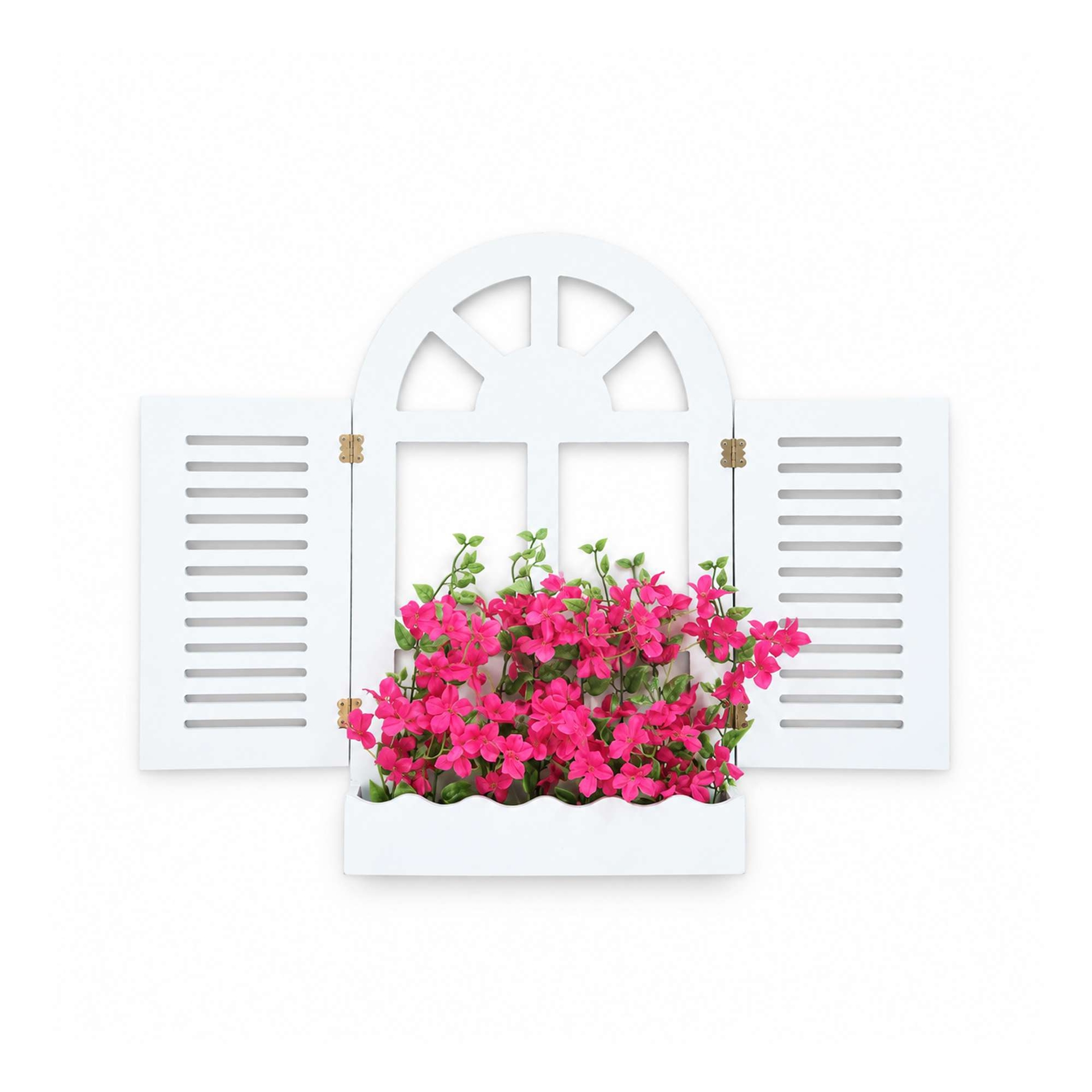 Wall Decor Window With Premium Artificial Baganbilas