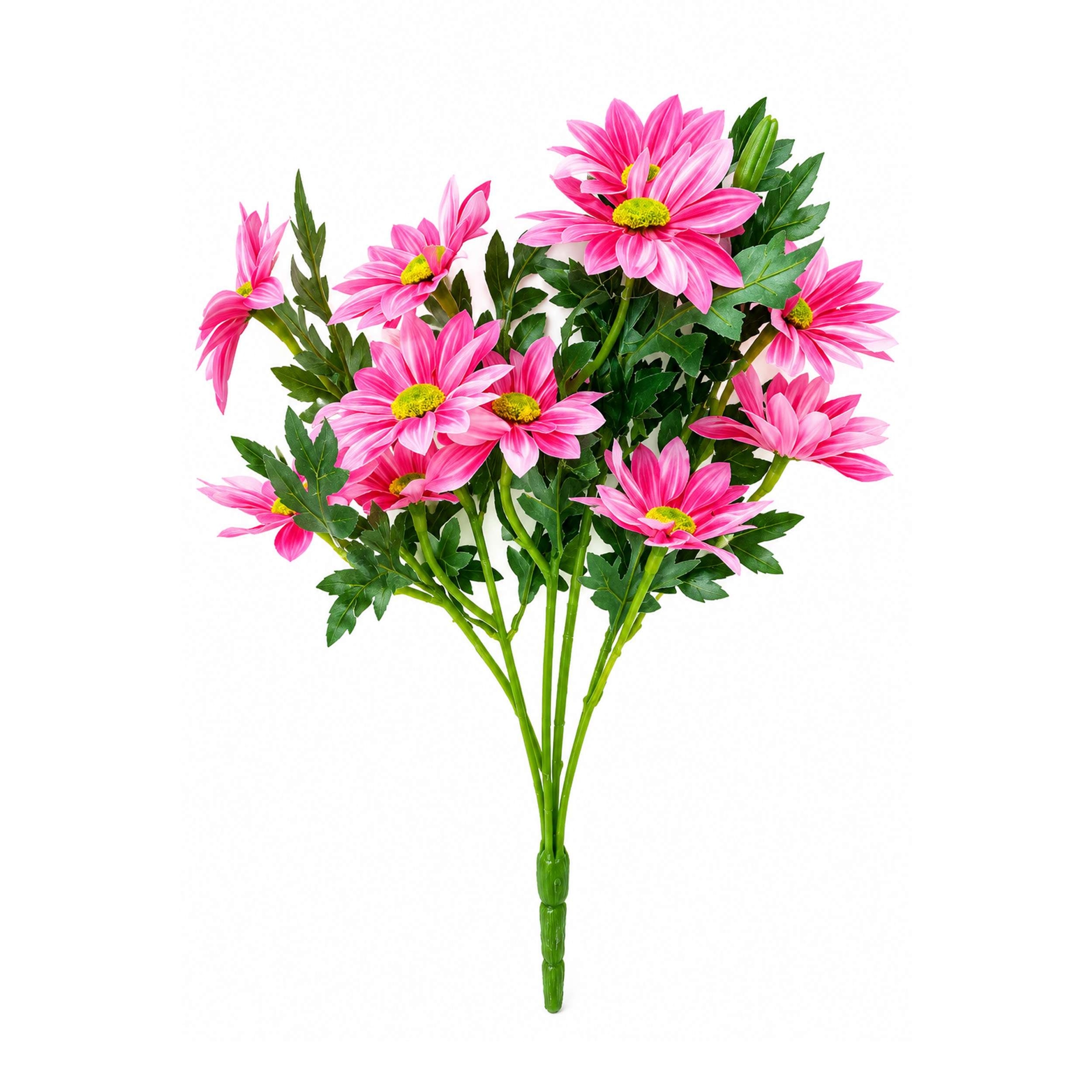 Deep Pink Zinia Artificial Flower Stick